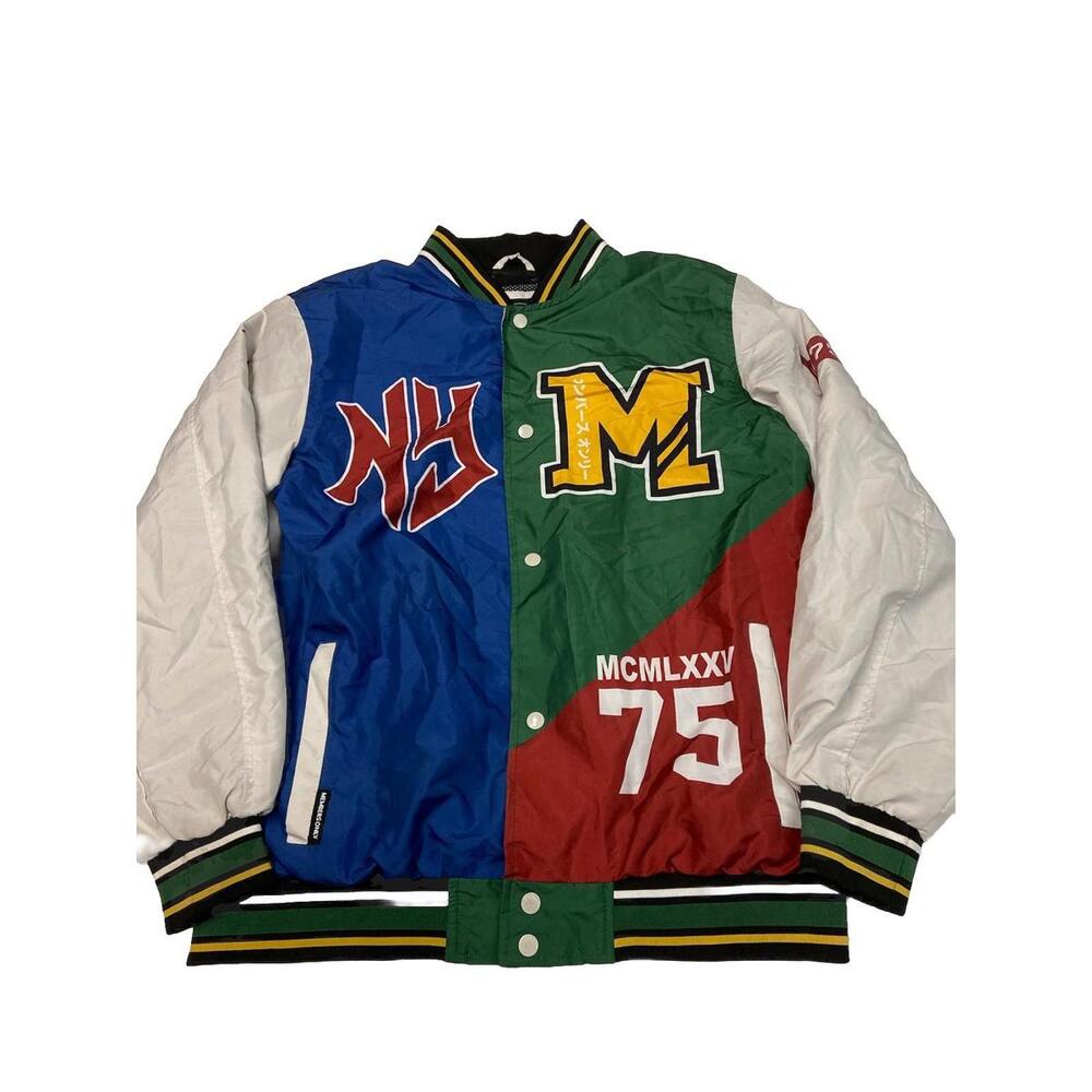 Mens MEMBERS ONLY Multicolor Lined NY New York Windbreaker Jacket Sz M